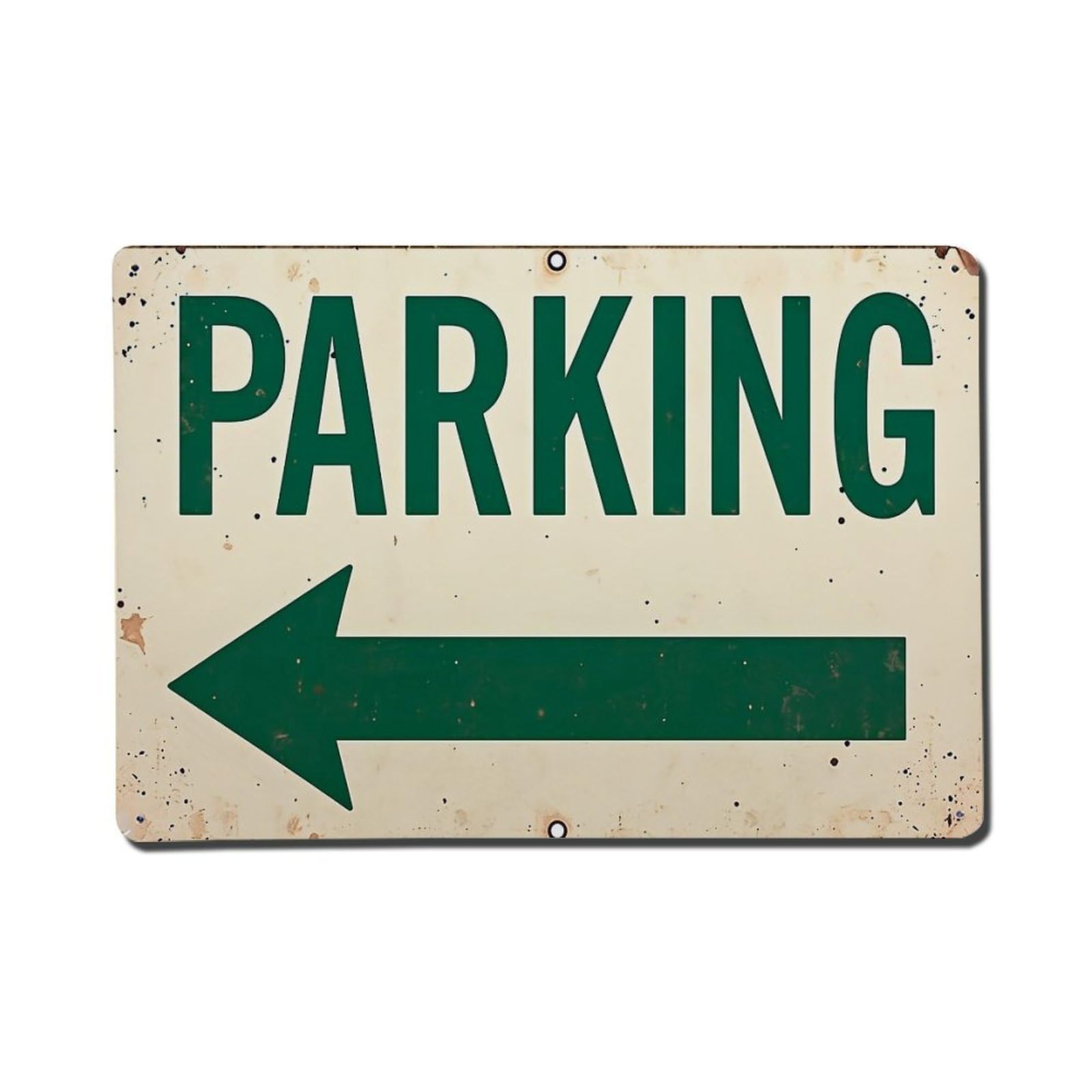 Jdfenggu Vintage Parking Sign With Arrow Retro Metal Tin Sign, Metal Poster For Bar, Home, Man Cave, Kitchen, Laundry Room Art Decor 8X12 Inch