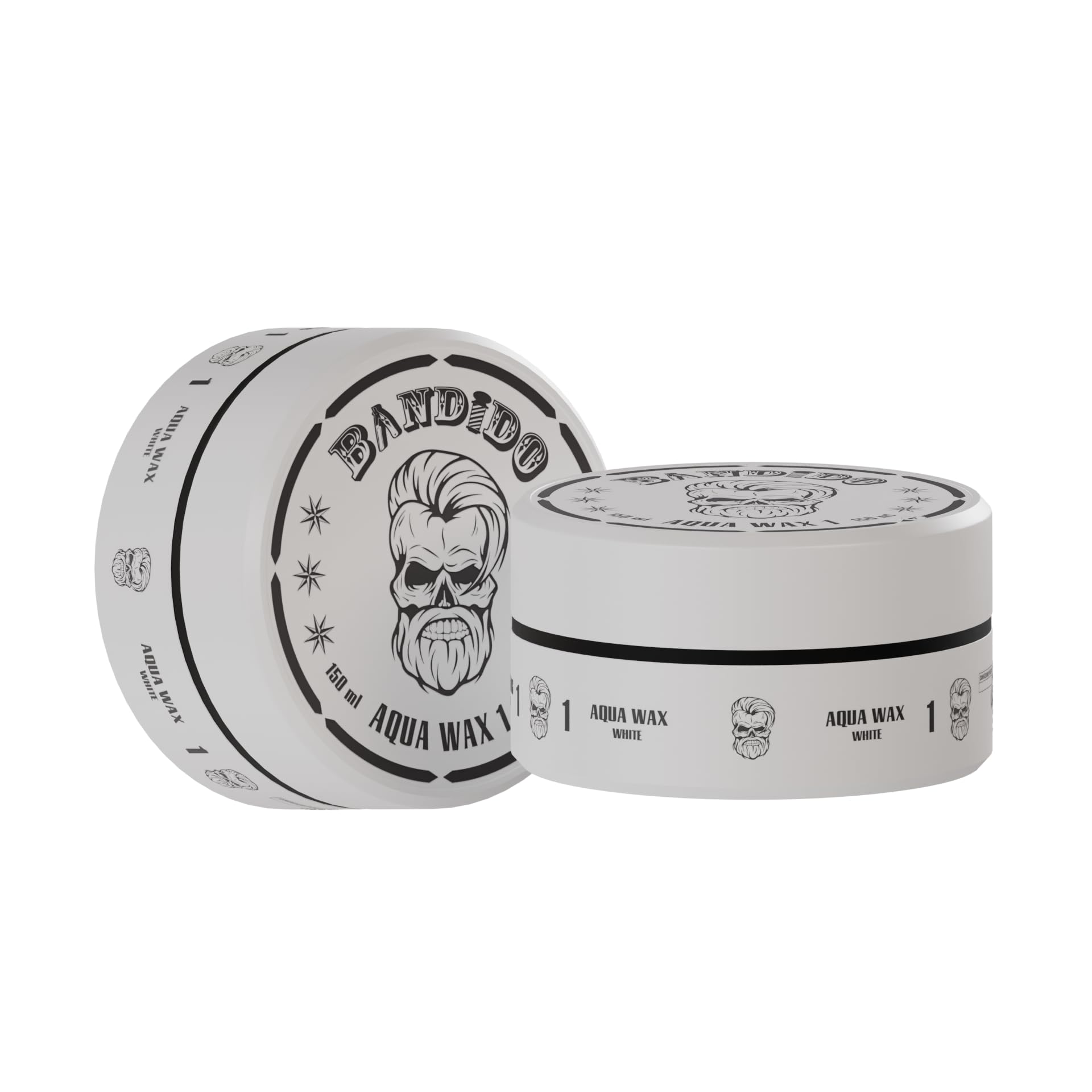 Bandido Aqua 1 Cera Blanco Brillante 150ml | Cera para el cabello hombres | Cera para el cabello Aqua de fijación fuerte | Gel para el cabello