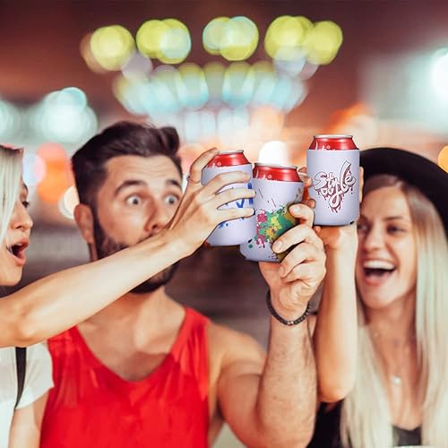 Miniatura 7 de Funda Enfriadora de Latas Personalizada a Granel Plegable Aislada para Bebidas con Logo Imagen Texto para Bebidas de Fiesta