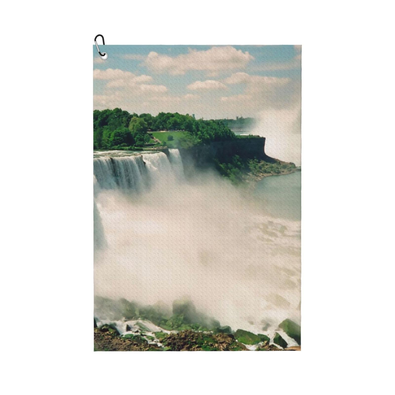 Oudrspo Niagara Falls Golf Towel, Waffle Weave Sports Towel with Clip for Golf Course Daily Use
