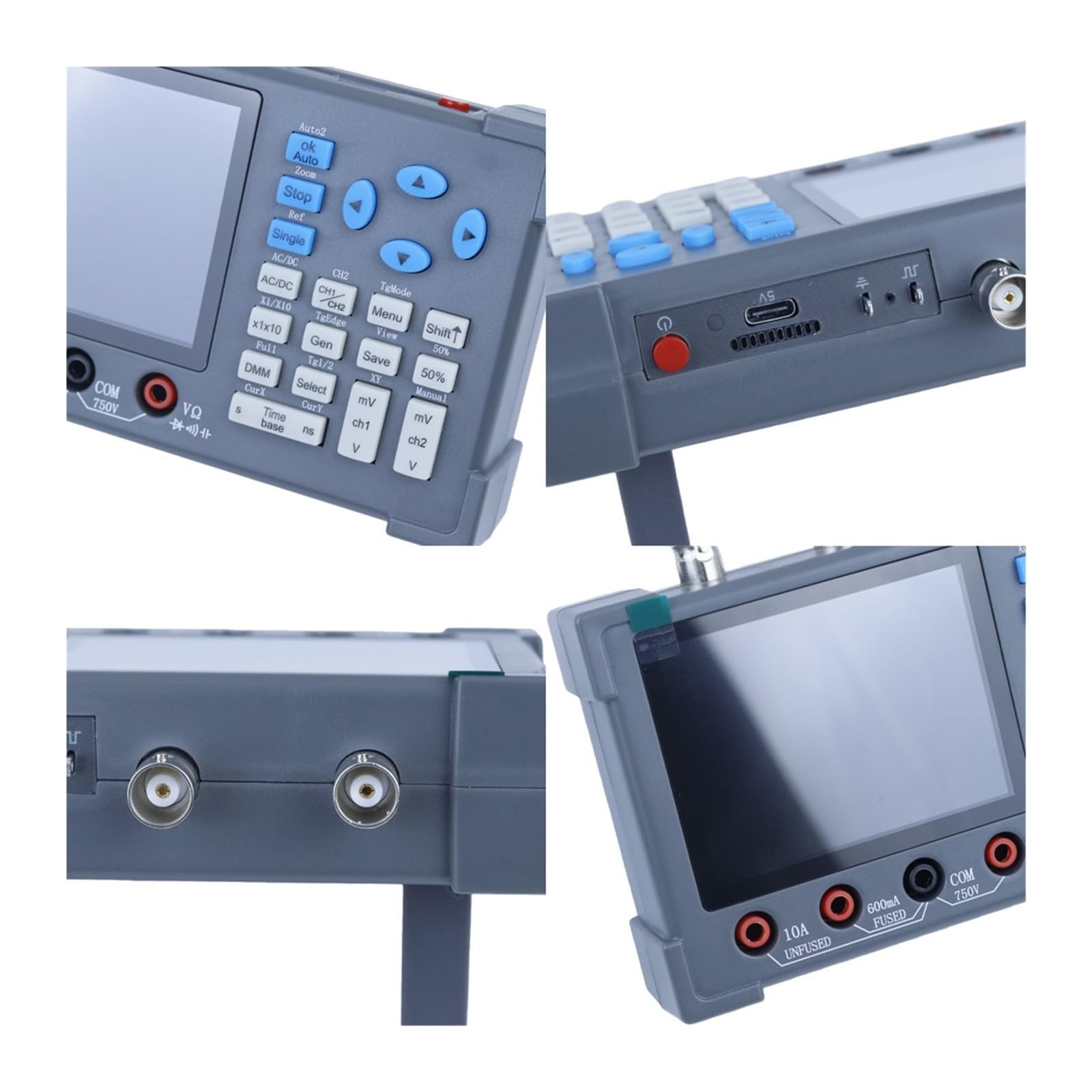 3,2-Zoll-Tisch-Digitaloszilloskop, 120-MHz-Band-Zweikanal-Multimeter Und Signalgenerator In 1
