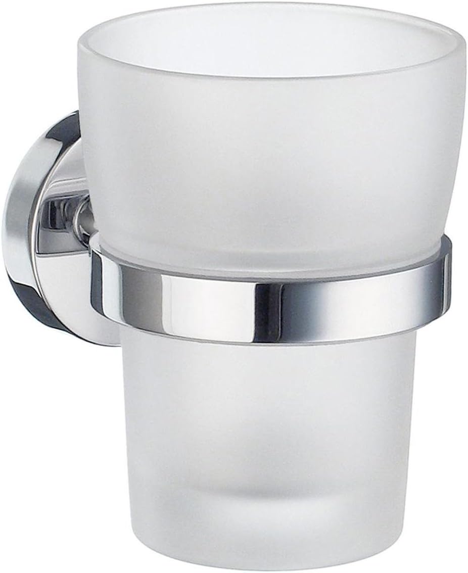 Smedbo SME_HK343 Holder with Glass Tumbler, Polished Chrome