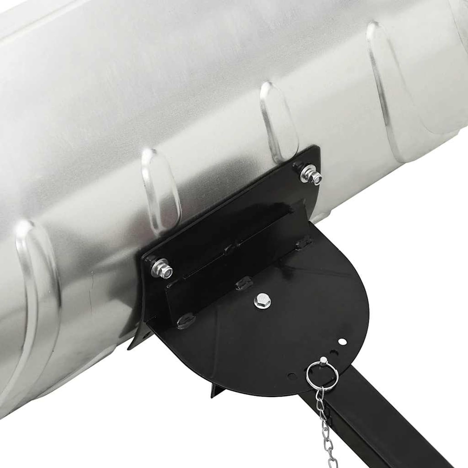 Gecheer Spazzaneve Manuale con Ruote, Lama Regolabile in 5 Angoli, 74 cm Larghezza, Metallo Zincato, Pala Neve per Vialetti Privati, Cortili e Marciapiedi