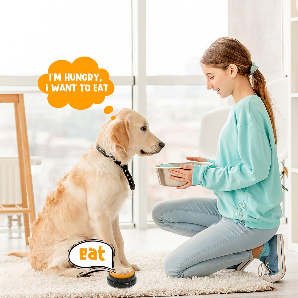 4 Pezzi Pulsanti per Cani Registrabili, Pulsanti Registrabili per Cani, Pulsanti Cani Registrabile in 30 Secondi, Pulsanti Parlanti per Cani, Pulsante di Comunicazione per Cani Addestramento