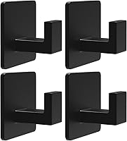 Vista 1 de VAEHOLD - Paquete de 4 ganchos adhesivos para toallas, ganchos de pared resistentes de aluminio para pegar en la puerta, cocina, baño para colgar