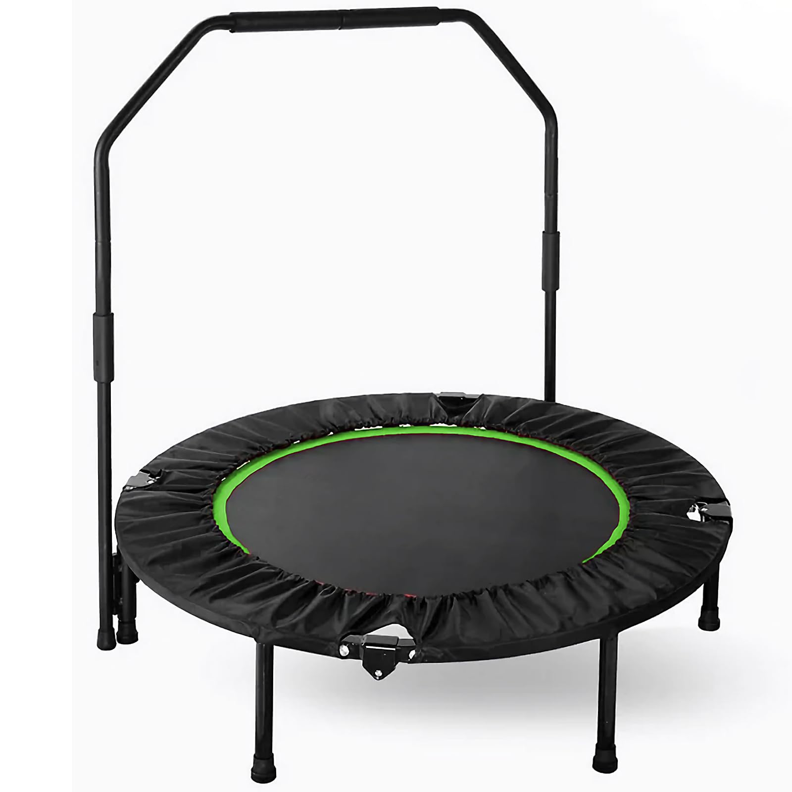 LIFERUN Fitness Trampoline Indoor Ø101 cm, capacidad de carga 150 kg, reboteador de entrenamiento, con 3 niveles de agarre ajustables, mini trampoline para adultos