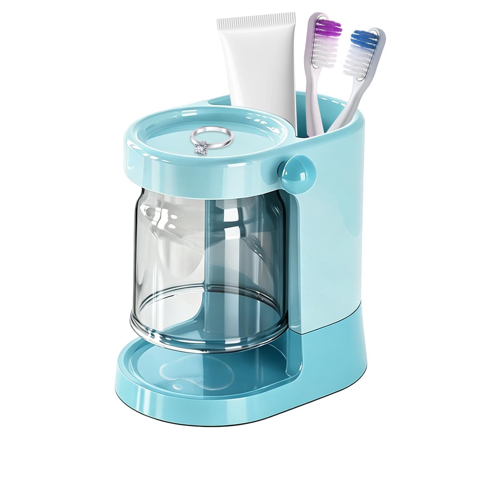 Support de brosse à dents anti-humidité avec système de drainage pour un comptoir de toilette propre