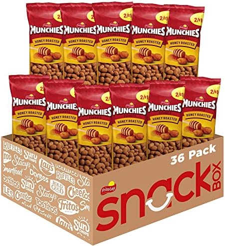 Munchies Honey Roasted Peanuts, 1.37 Oz Bags, Pack of 36
