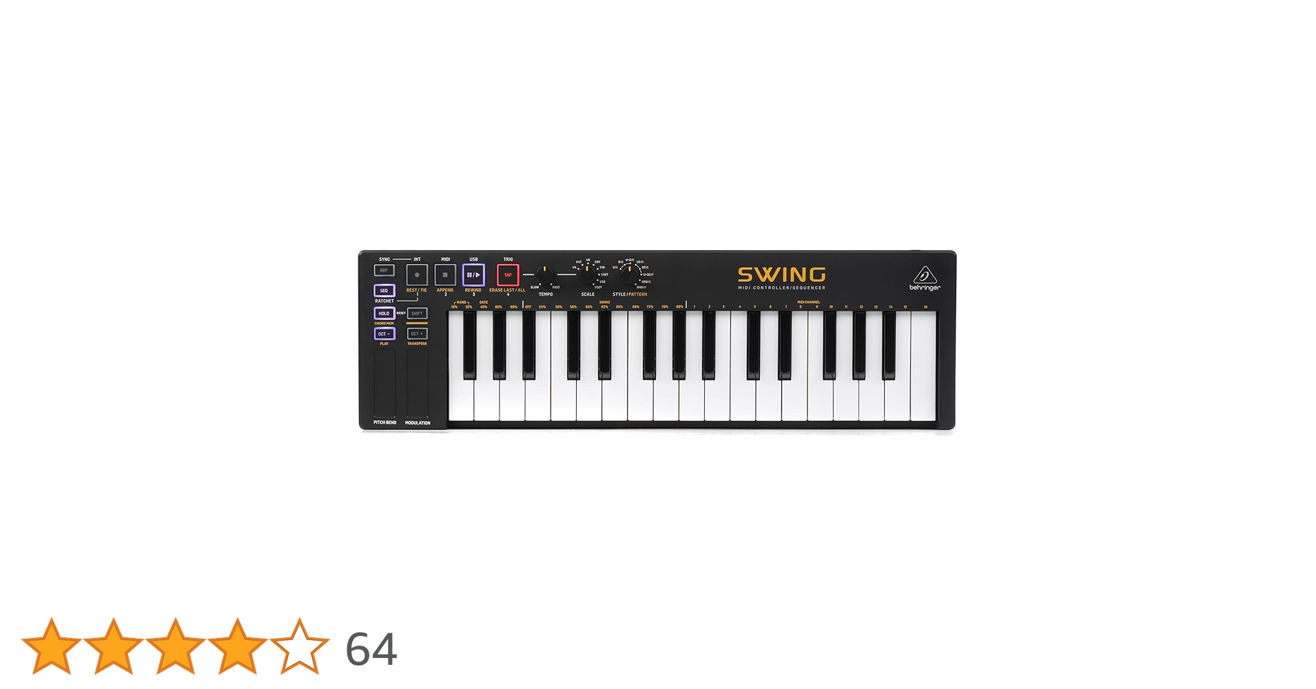 Amazon | ベリンガー USB/MIDIキーボード ステップシーケンサー