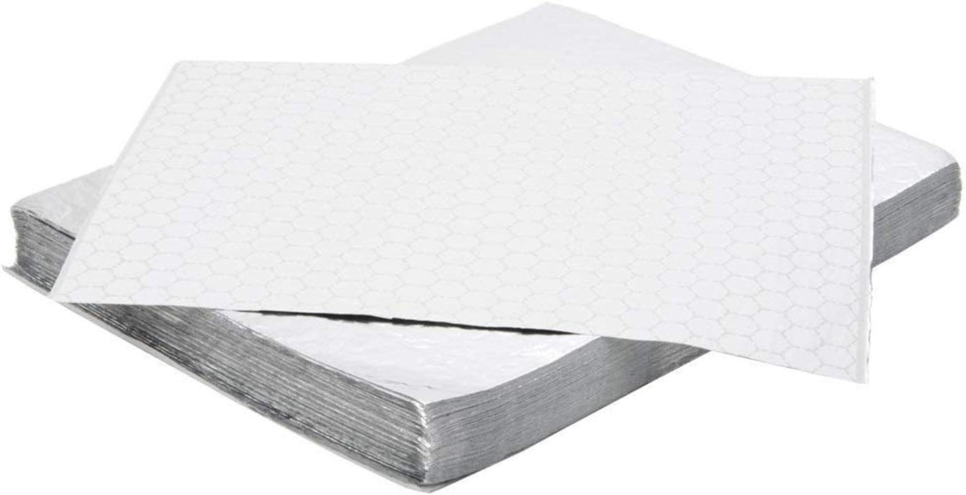 Oasis Supply, Pre-Cut Insulated Foil Sandwich Wrap Sheets - Grease-Resistant, For Hot Food Items, 250 Count, 10 3/4" x 14"