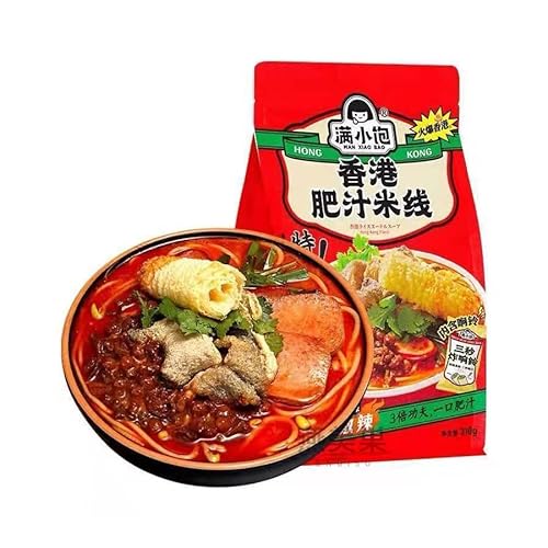 選べる 満小飽肥汁米線 螺霸王肥汁米線 激酸激辣 酸っぱくてスパイシー 米粉 はるさめ 即席ビーフン インスタント麺 ラーメン (5点, 满小饱肥汁米线 310g)のサムネイル