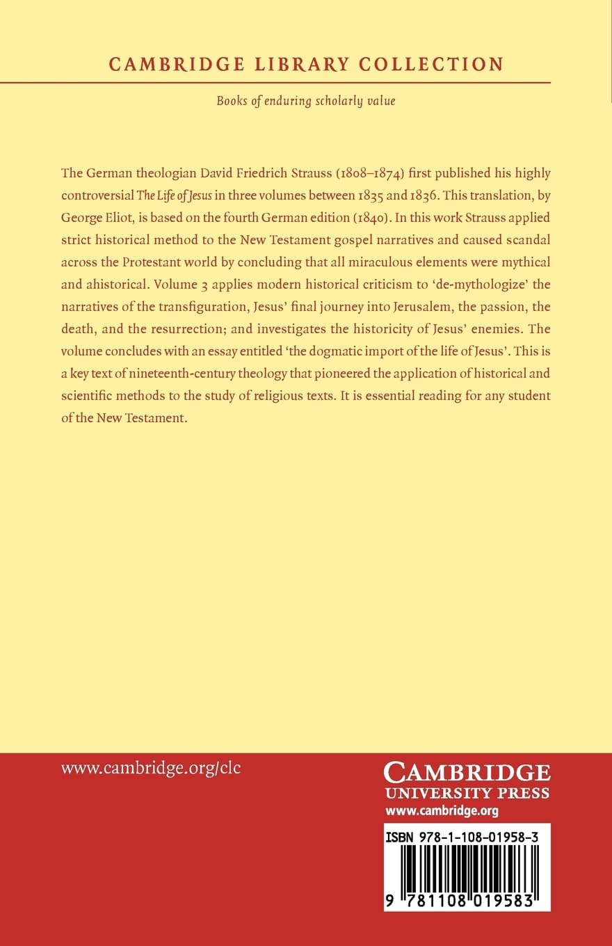 The Life of Jesus, Critically Examined: Volume 3