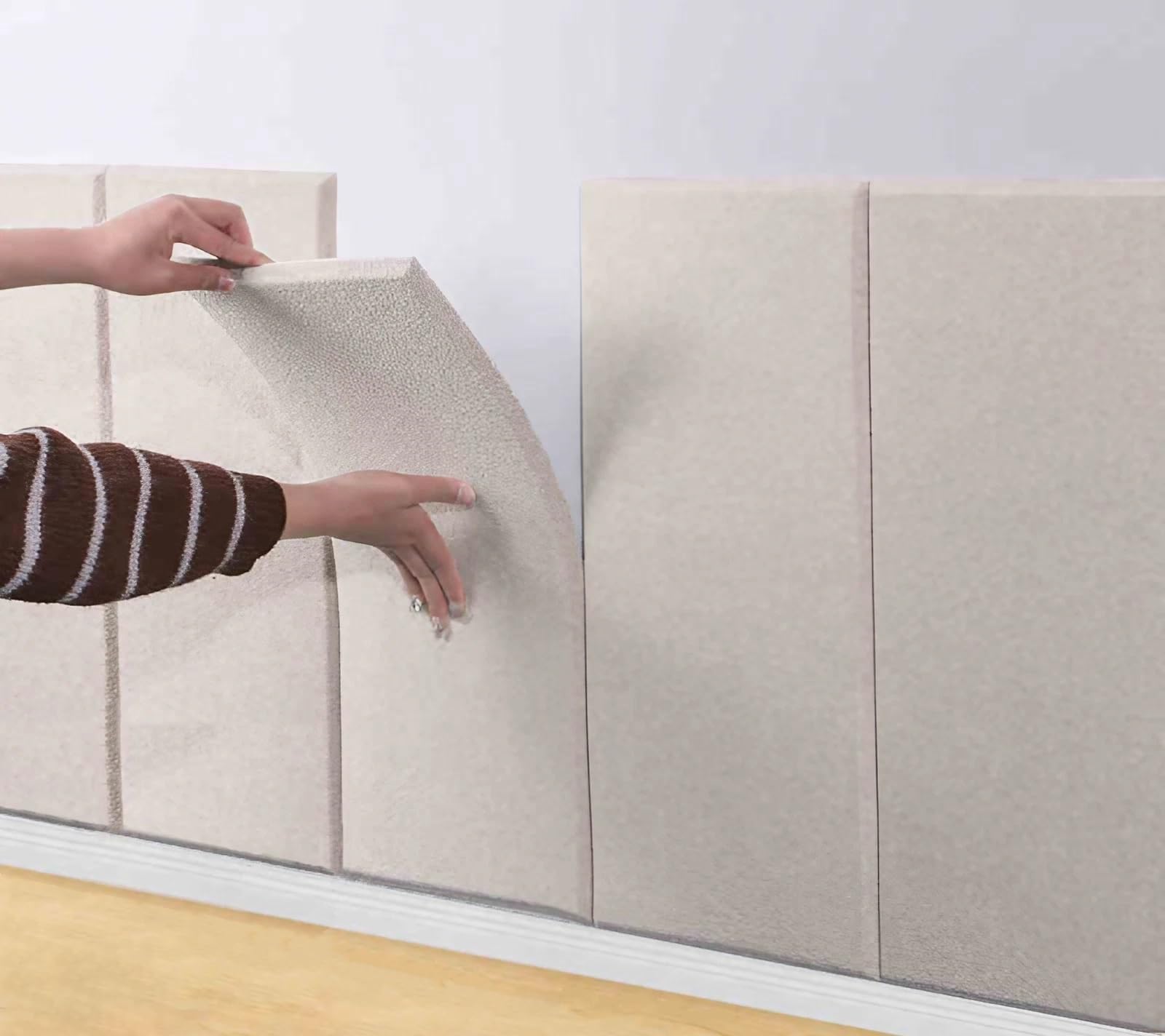 Paneles de pared acolchados gruesos suaves 3D decorativos para sala de estar