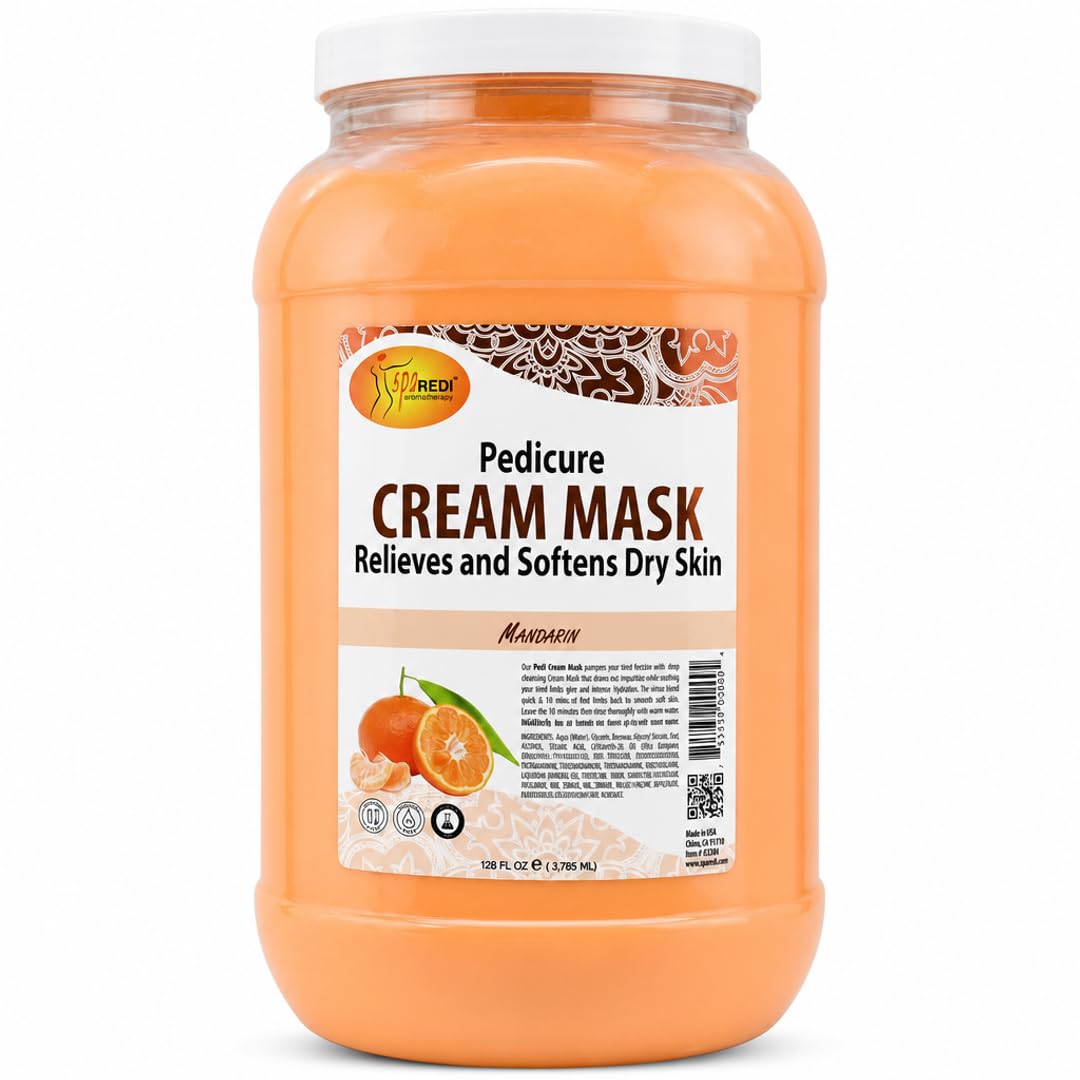 SPA REDI Salon Foot & Body Cream Mask, Deep Moisturizing Pedicure, 128 oz