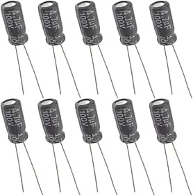 Capacitor Eletrolítico 4,7uF 100V - Kit 10 Peças