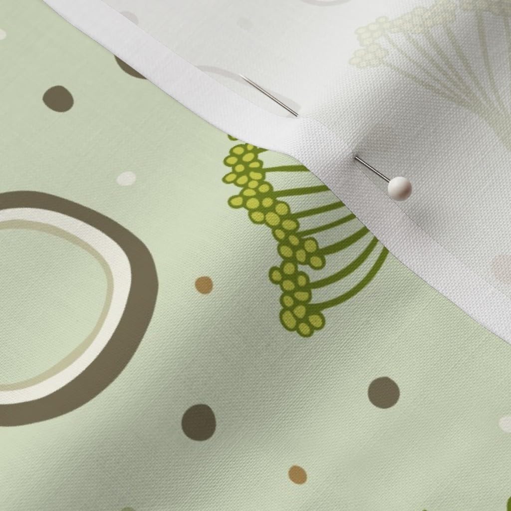 Spoonflower Fabric - Pickles Recipe Cooking Kitchen Vegetables Pickled Cucumbers Jars Printed on Petal Signature Cotton Fabric by The Yard - Sewing Quilting Apparel Crafts Decor