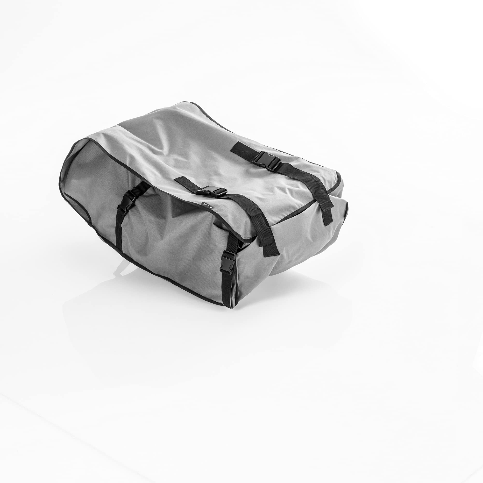 Zamboo Sac Transport Poussette, Aussi Rangement pour Siege Auto et Cosy Bebe, Idéal pour Voyage en Avion ou Voiture, Inclus Housses Protection Roues - Gris