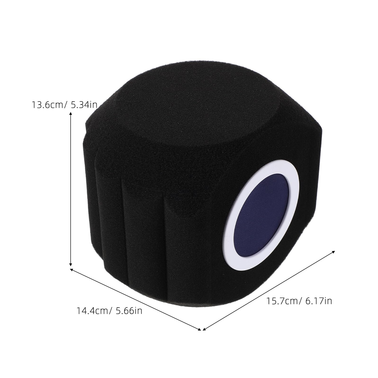 Escudo de Aislamiento de Sonido para Micrófono, Negro