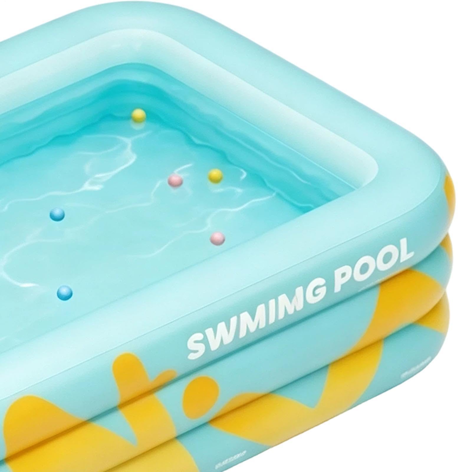 Piscina Hinchable Juguete Engrosado de 210 por 145 por 56 centímetros | Piscina para el verano, en exteriores, en patio, jardín, jardín trasero, césped, parque y en