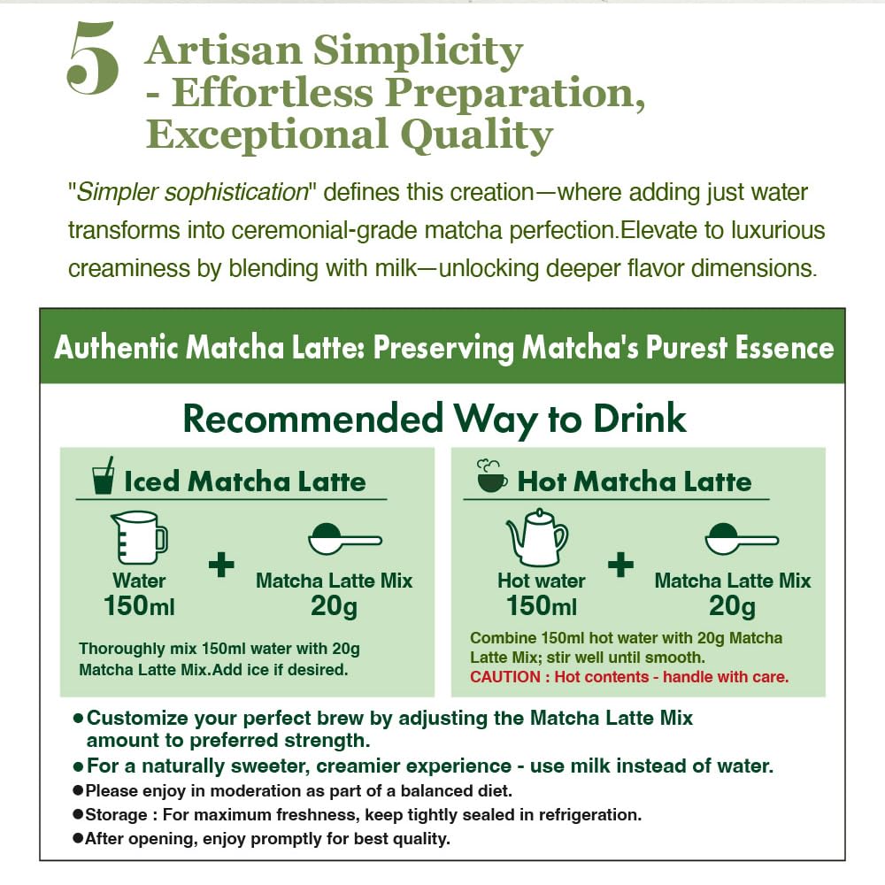 KATSUHIKO Rich Uji Matcha Latte 150g 5 3oz Artisan Reserve Blend Made in Japan — view 7