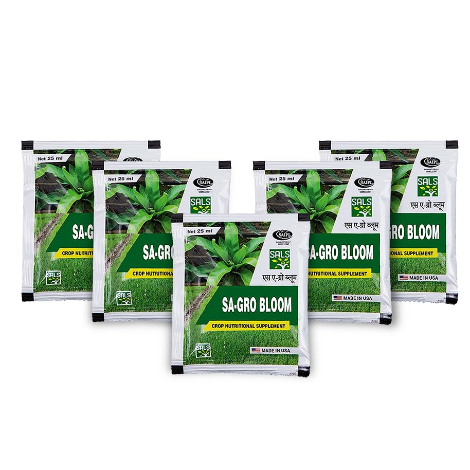 SA-GRO BLOOM 25 ML Organic Liquid Fertilizer (Pack of 5) |Boost Growth & Flowering | All-in-One Plant Nutrition for Vegetables, Flowers & Nursery Crops | Ideal for Indoor & Outdoor Plants (B0D8KS2JQR) Amazon Price History, Amazon Price Tracker