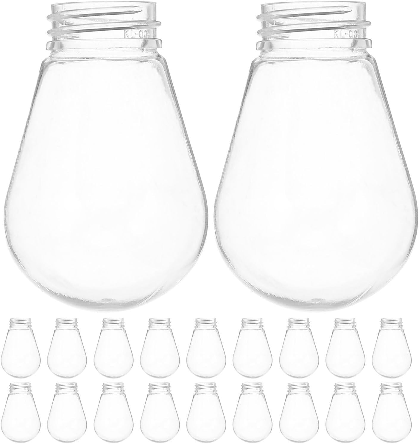 40pcs Replacement Plastic Lamp Shade for E27 Bulb - Clear Plastic Lamp Casings for Led String Light Accessories, Decorative Bulb Covers for Backyard Garden Living Room Light Fixtures