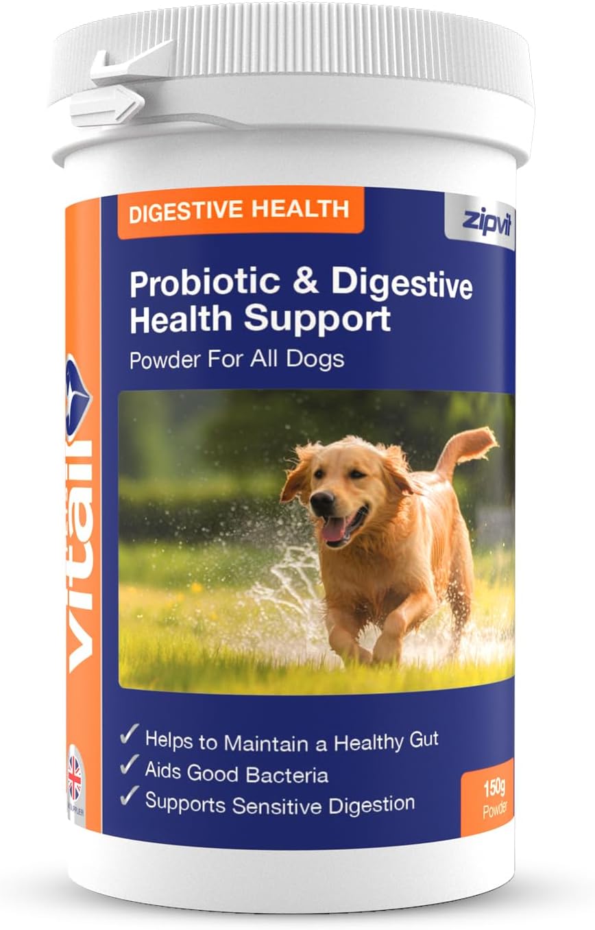 Tummy Powder Probiotics For Dogs, High CFU Natural Dog Probiotic, Prebiotic And Postbiotic