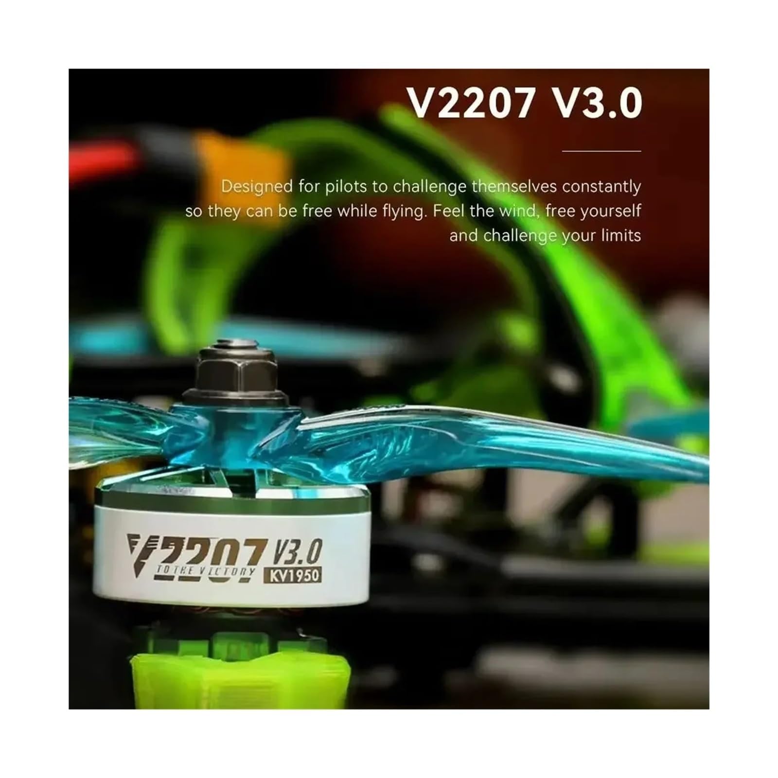Motore Brushless V2207 V3.0 1750KV-2550KV per Drone FPV 5" 4-6S Corsa Freestyle