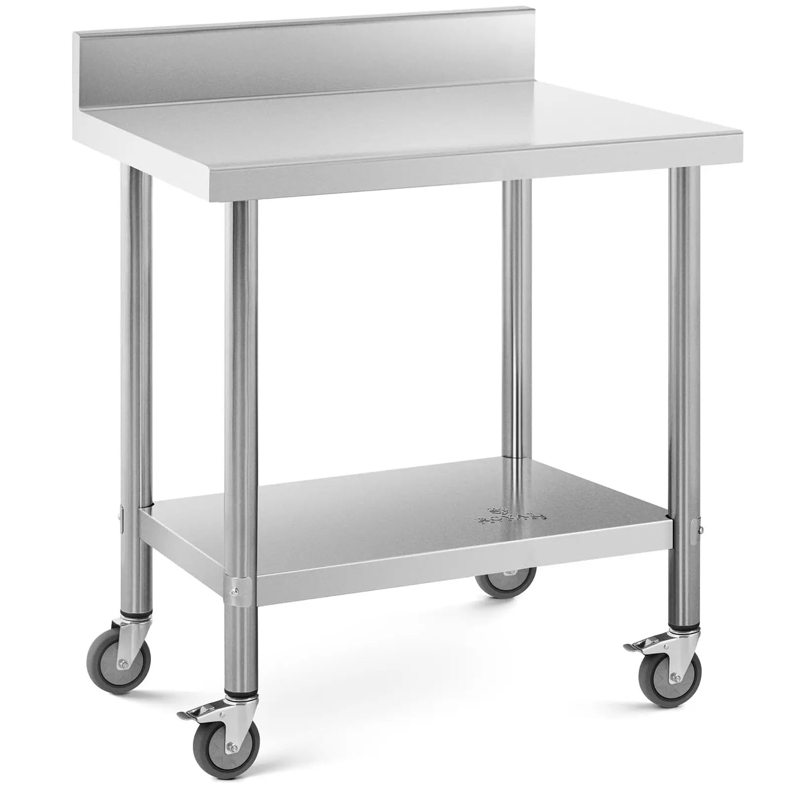 Helloshop26 Tavolo da Lavoro Cucina Professionale Premium 60 x 80 cm 135 kg Backsplash Acciaio Inox 14_0010028