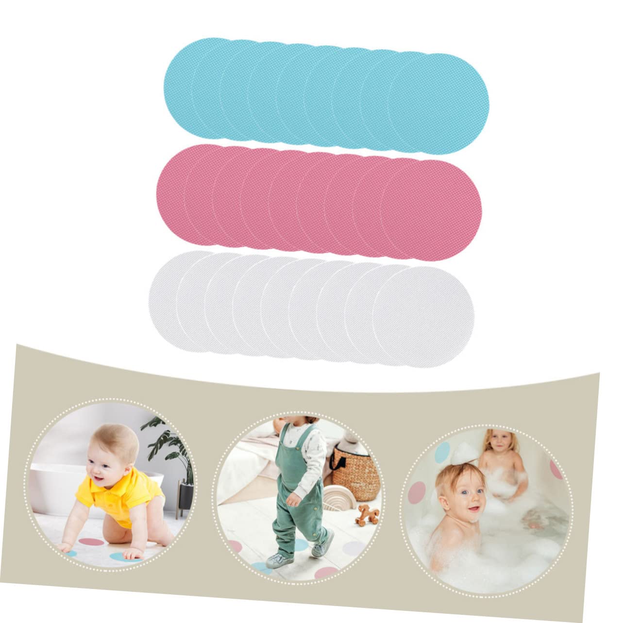 Alipis 72 Piezas Pegatinas Redondas Antideslizantes Peldaños De Seguridad para Baño Empuñadura De Ducha Pegatinas Ducha del Alfabeto Pegatinas Peva Pegatina De Seguridad Impermeable