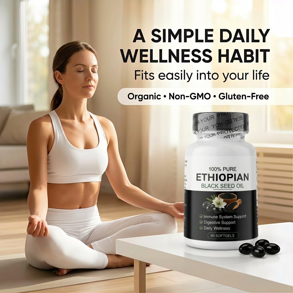 Ethiopian Black Seed Oil, Cold-Pressed, 60 Softgels — Amazon image 5