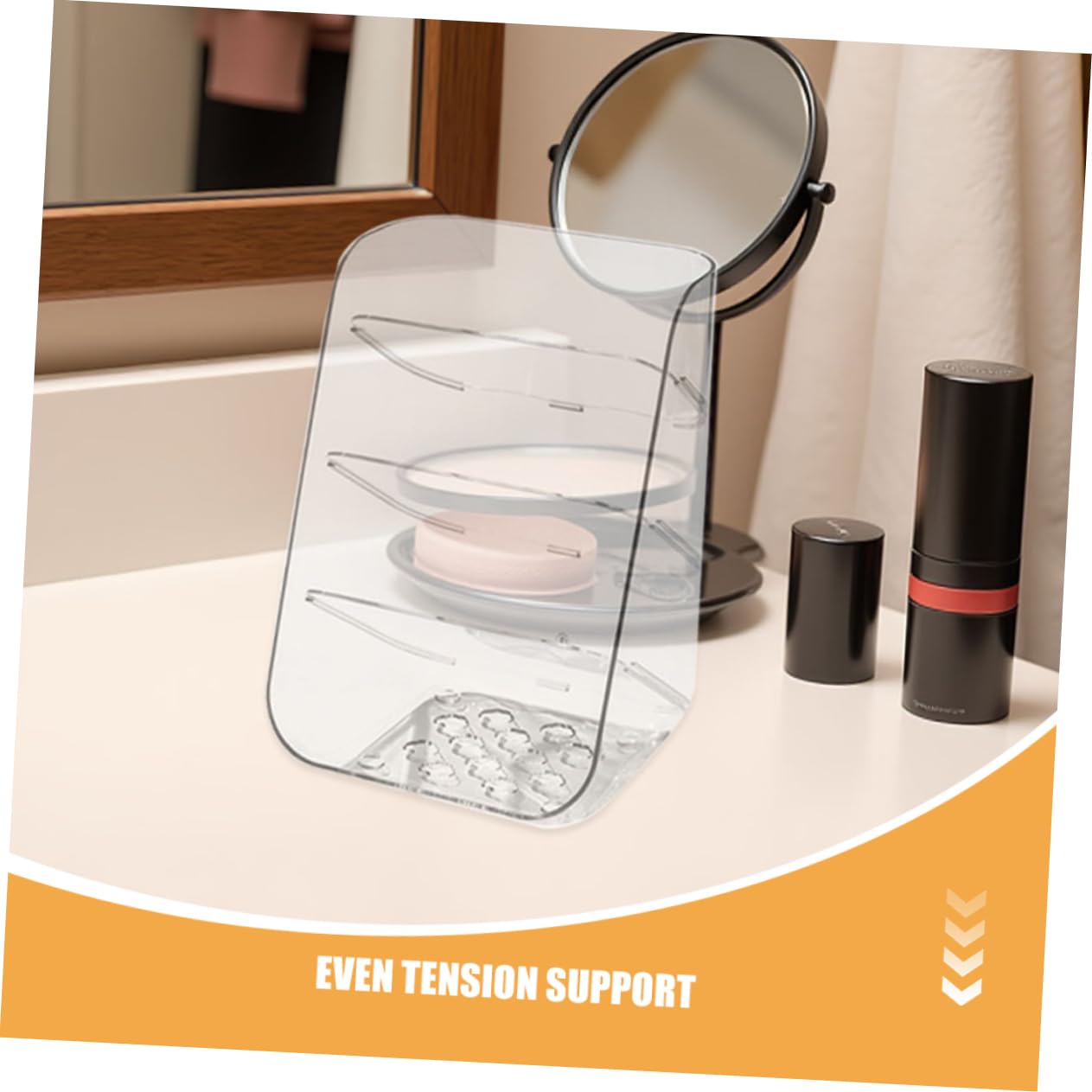 SHINEOFI 2pcs Organiseur de Bureau Transparent Boîte de Rangement pour Stylos et Pinceaux Maquillage Base Stabilisante pour Bureau ou Table de Soin