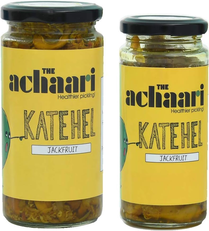 The Achaari Katahel Jackfruit Pickle Combo Pack of Two 400 gm(14.10 OZ) , 250 gm (8.81OZ)
