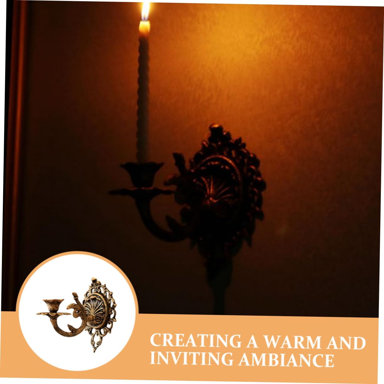 ORFOFE Traditional Cast Iron Wall Sconce Industrial Decorative Candle Mount Vintage Wall Candle Holder