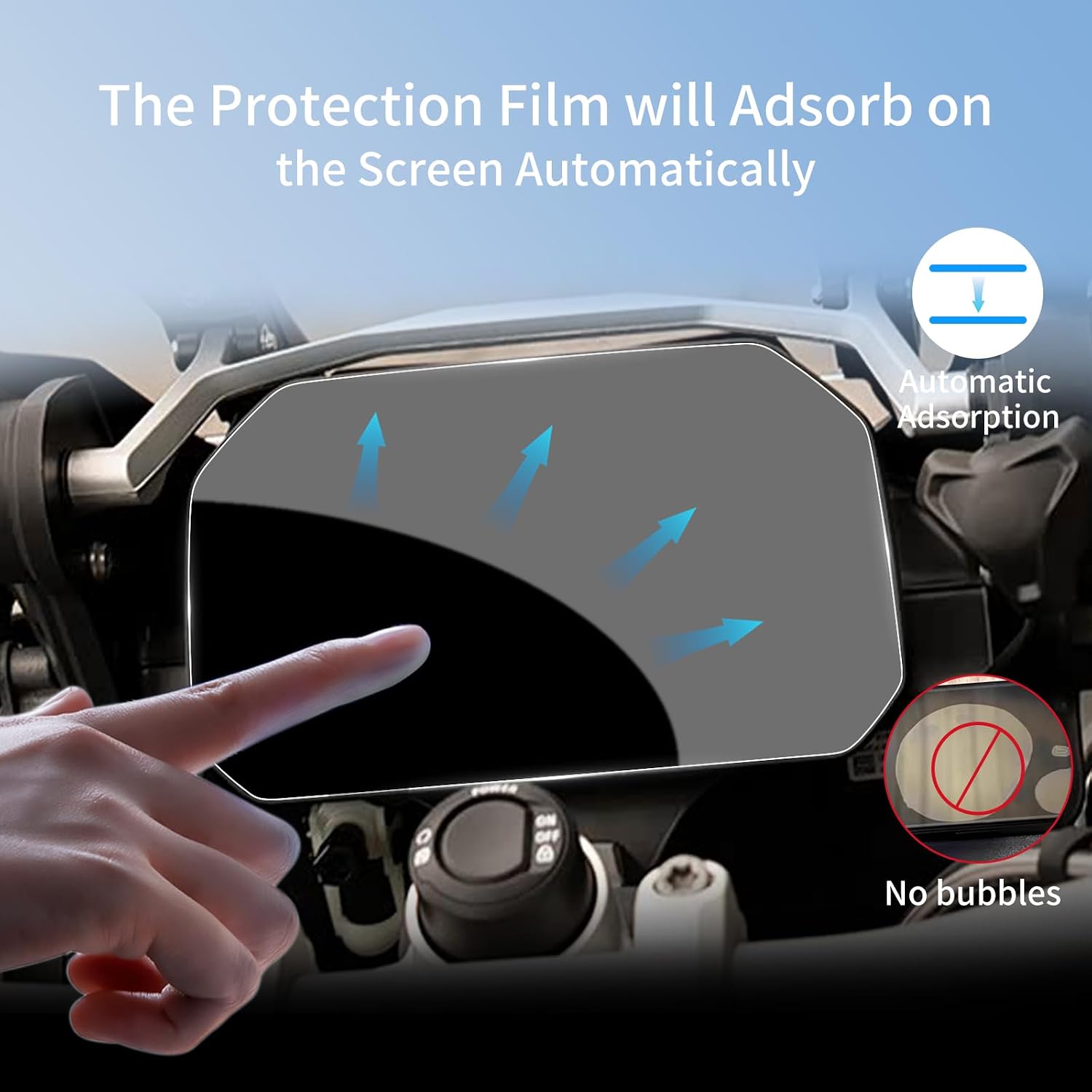 Matte Tempered Glass Screen Protector for BMW 2026 R1300GS R1250RS R1250/750GS-F900GS C400X/GT 2018+Dashboard Display Protective Film S1000R M1000XR Motorrad TFT Display Cover 6.5" Anti-Glare