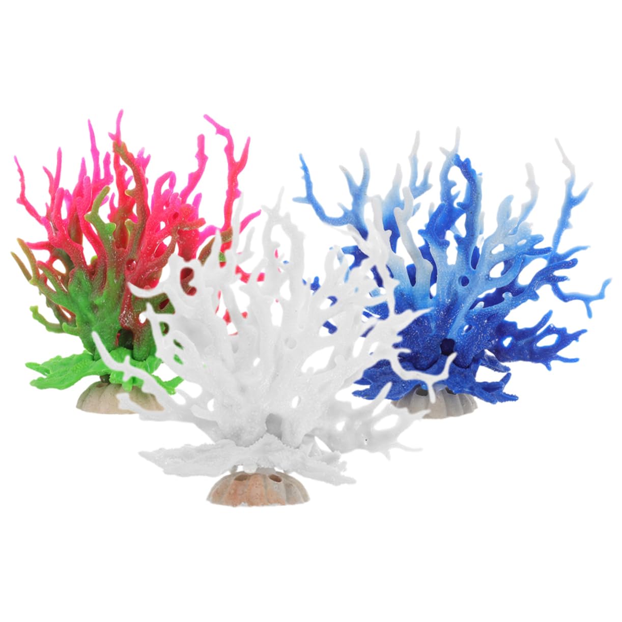 Totority 3Pcs Artificial Coral Ornaments for Fish Tank Decoration Realistic Coral for Aquarium Landscaping for Fresh and Saltwater Environments