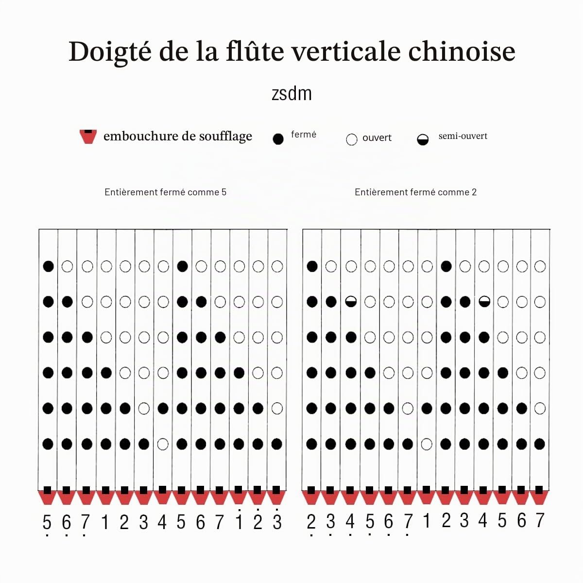 Flûte en bois de type natif américain à l'échelle chinoise, facile à jouer avec une large gamme de répertoires C