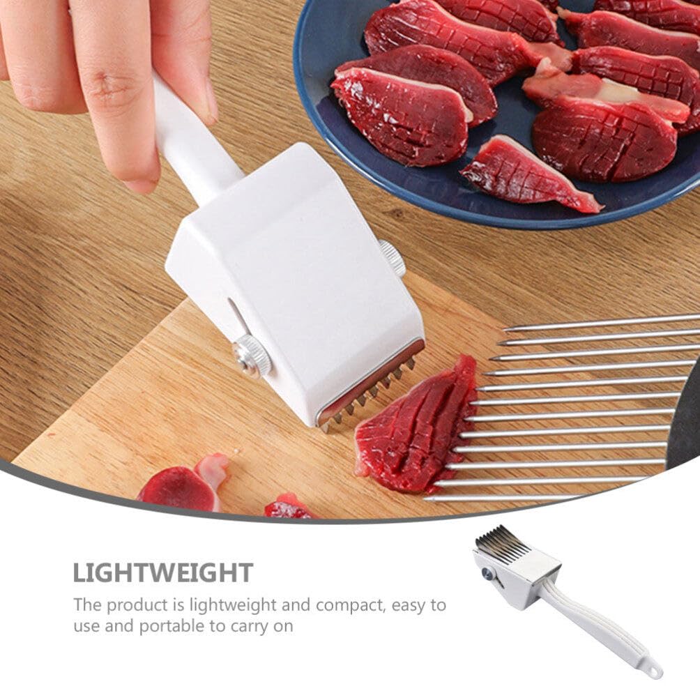 Hemoton Squid Cutting Knife Stainless Steel Cheese Slicer Meat Tenderizer Tool Cuttlefish Slicer Flower Scallion Cutter Knives for Kitchen Meat Mallet Cooking