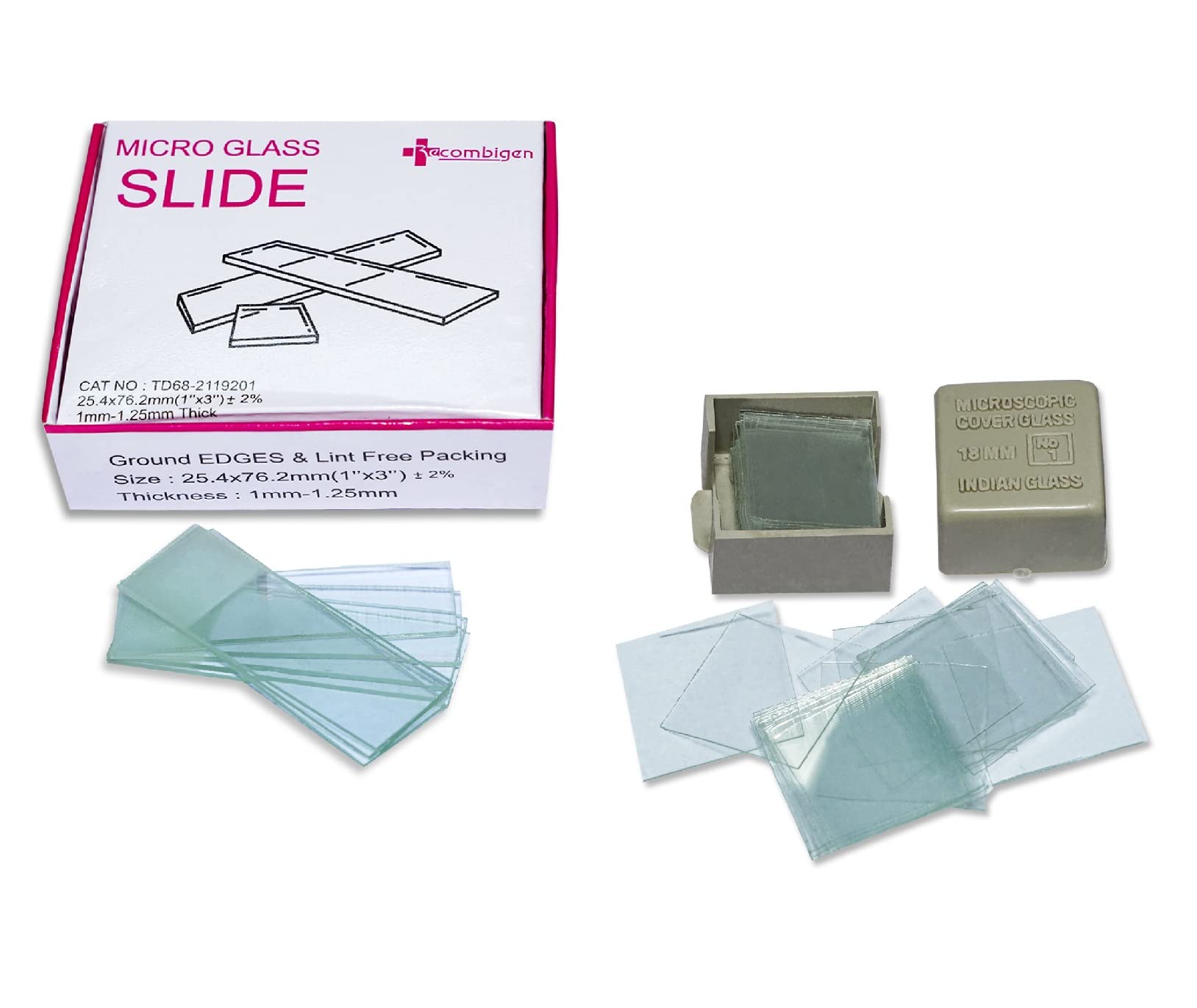 Clear & Sure Frosted Microscope Glass Slide 25.4x76.2mm Pack of 50 and Microscope Cover Slips 18mm x 18mm (B0BBRJWB6R) Amazon Price History, Amazon Price Tracker