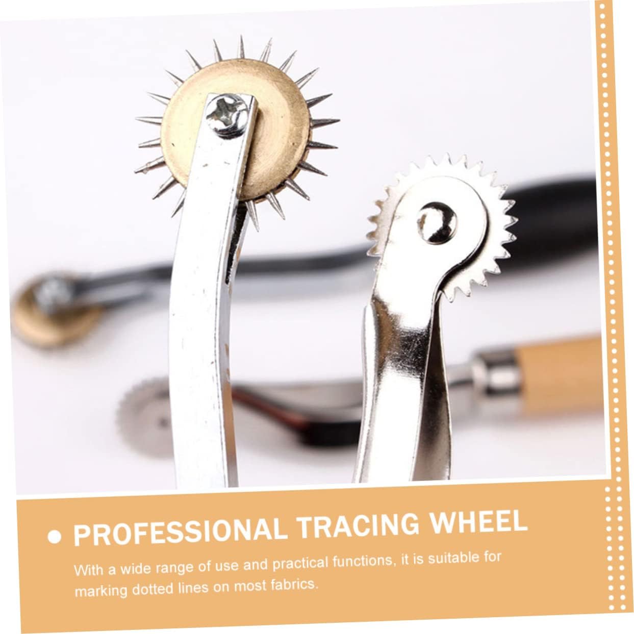 VILLFUL 2pcs Sewing Tracing Wheel Needle Point Serrated Tracing Wheel for Canvas for DIY Projects