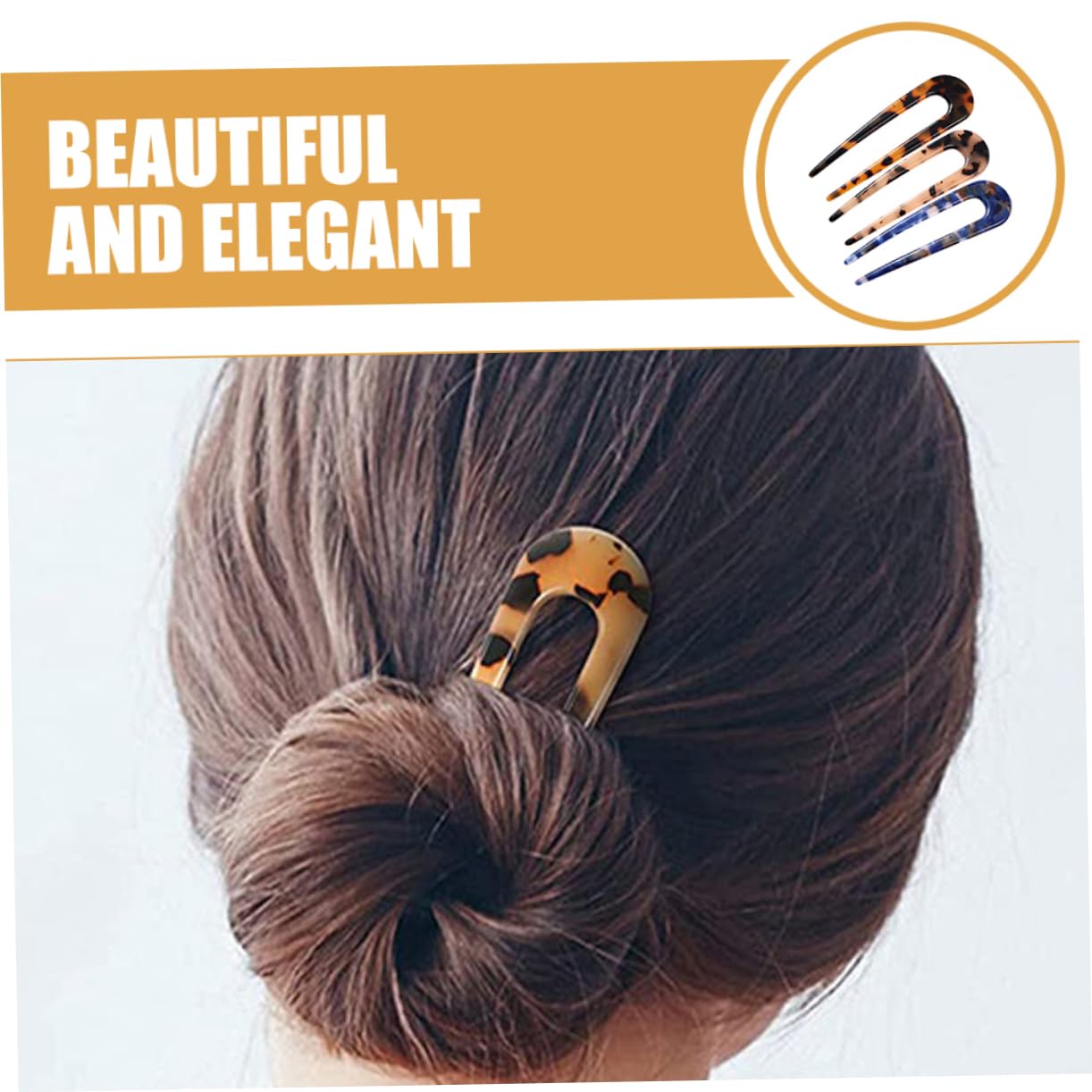 Healeved 12piezas Horquillas Acetato Para Moño Accesorios De Pelo Elegantes Para Mujeres Para Estilos De Cabello Para Ocasiones Diarias y Fiestas