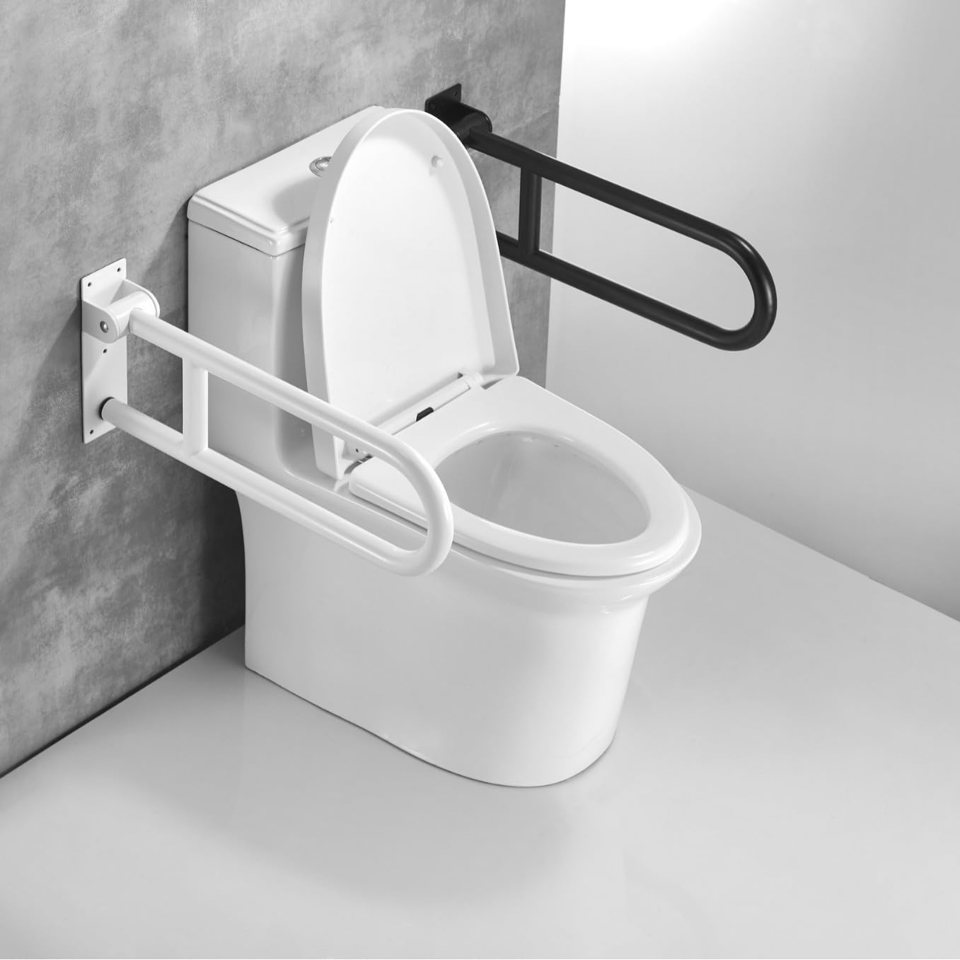 Poręcz bezpieczeństwa ze stali węglowej, nośność 300 kg, uchwyt do WC dla seniorów, uchwyt na papier toaletowy, pomoc przy wstawaniu, stal nierdzewna