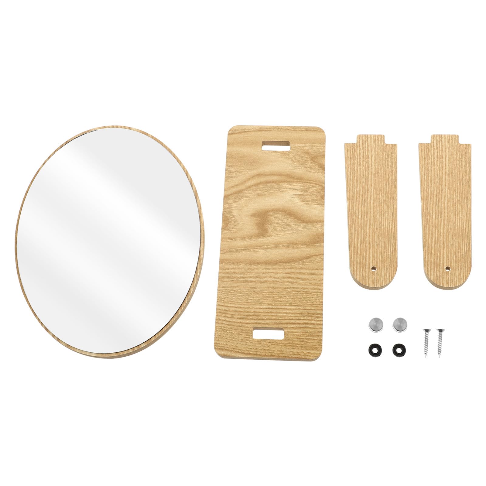 Specchio per Trucco in Legno da Tavolo Salvaspazio Supporto Girevole, Design Moderno e Stile Semplice per Vanità e Camere da Letto