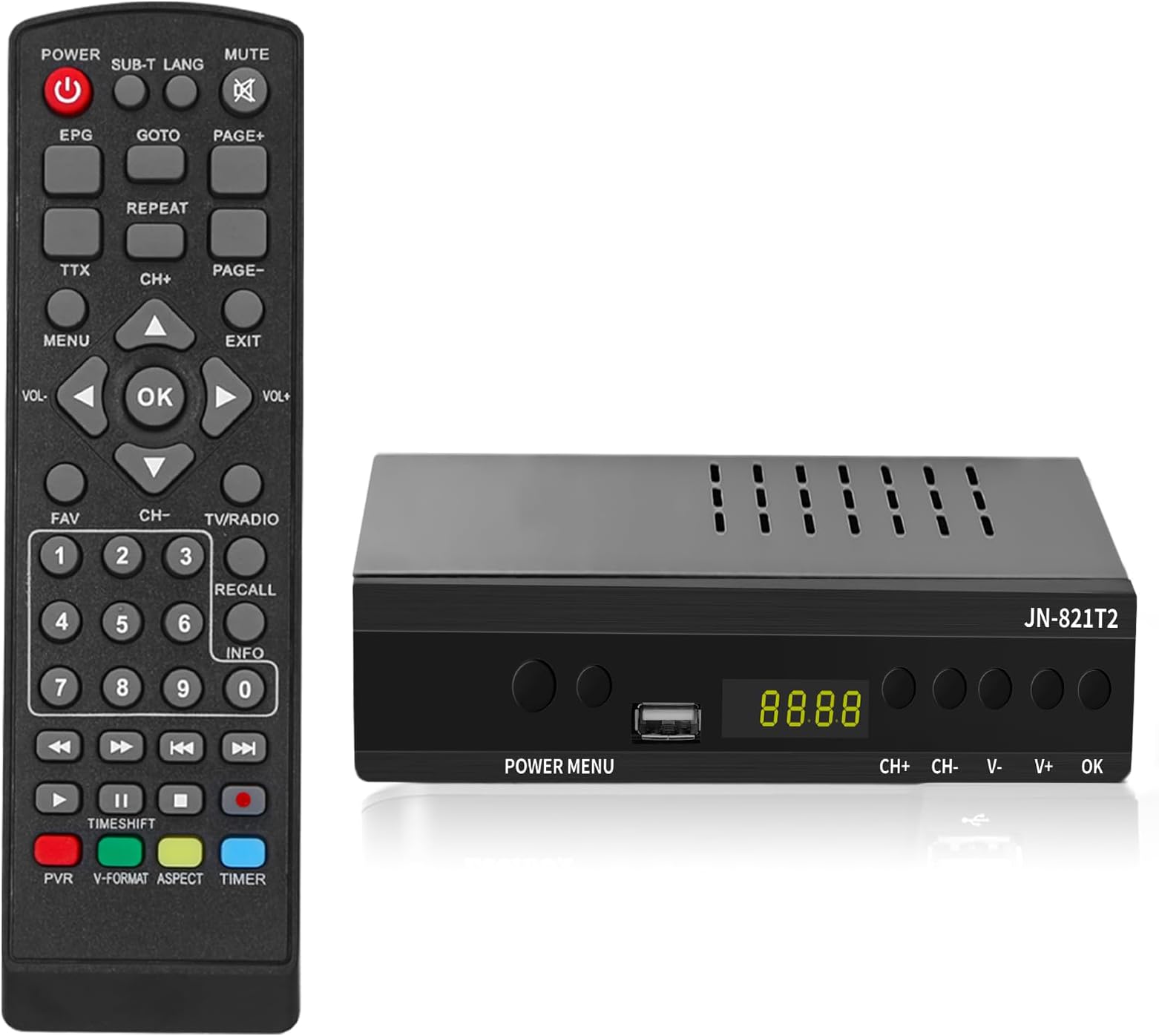 DVB-T HD Decoder - DVB-T T2 H.265 Full HD PVR, USB, HDMI, SCART, Digital Terrestrial Television Tuner, Terrestrial Decoder, Full HD Digital Receiver 1080p