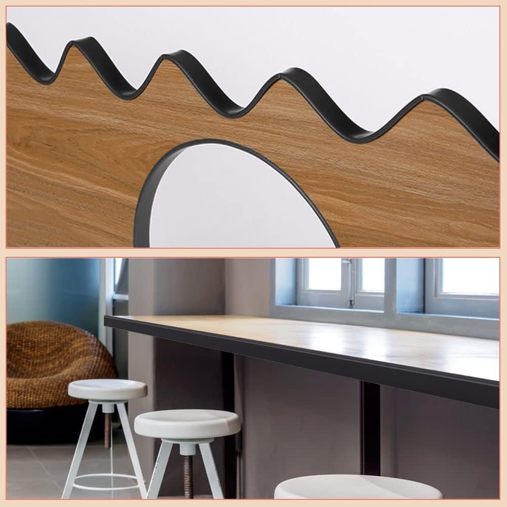 flintronic Forma U Cinta de Madera Cantos, 10m * 16mm TPE Protector Borde de Muebles, Cantoneras Cubrecantos Autoadhesiva, Proteccion para Mesas y Muebles, Puertas de Automóviles.(Negro) — view 8
