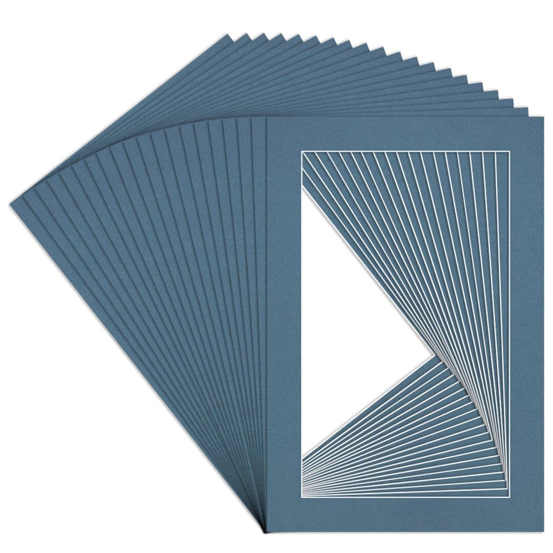 Procut Global 6x4" Pompadour Picture Mounts to Fit 5x3" Aperture - Precision Cut Cardboard Photo Mount - Ideal for Frames, Prints, Artwork & Certificates - Sizes & Colours Available - 20 Pack