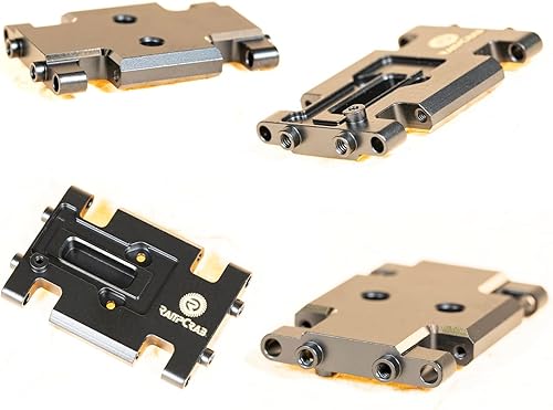 Miniatura 4 de RampCrab Soporte de transmisión de placa deslizante para AX24, revestimiento negro, montaje de latón para AX24 XC-1, 0.81 onzas, piezas de