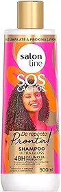 Salon Line, Shampoo, SOS Cachos, De Repente Pronta, Vegano - Para Cabelos Cacheados e Crespos, 500ml
