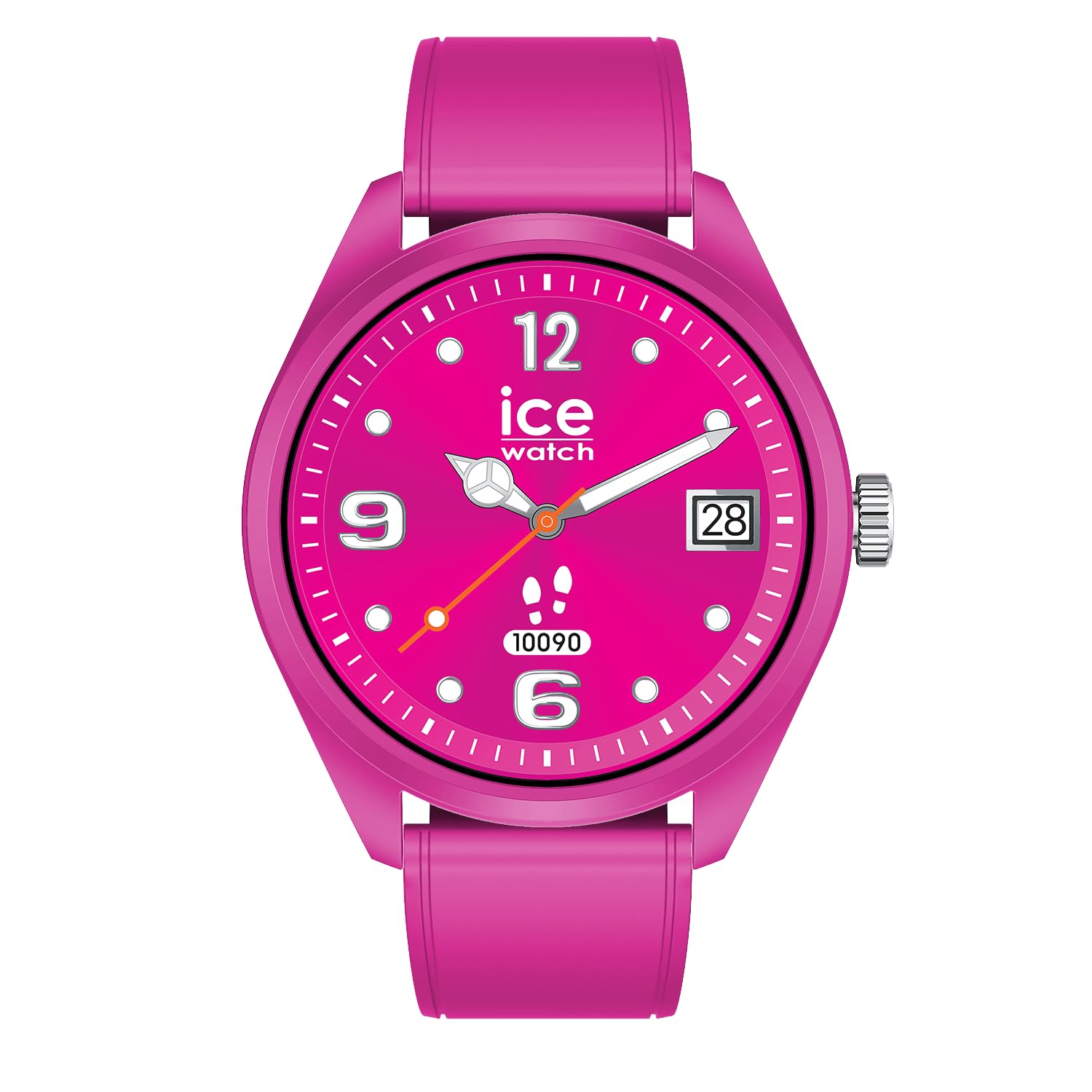 ICE-WATCH - Ice Smart Forever Magenta Pink - Montre connectée Rose avec Bracelet en Silicone - 026221 (1.32 Pouces / 42mm) - Smartwatch, Suivi des activités physiques et de la santé