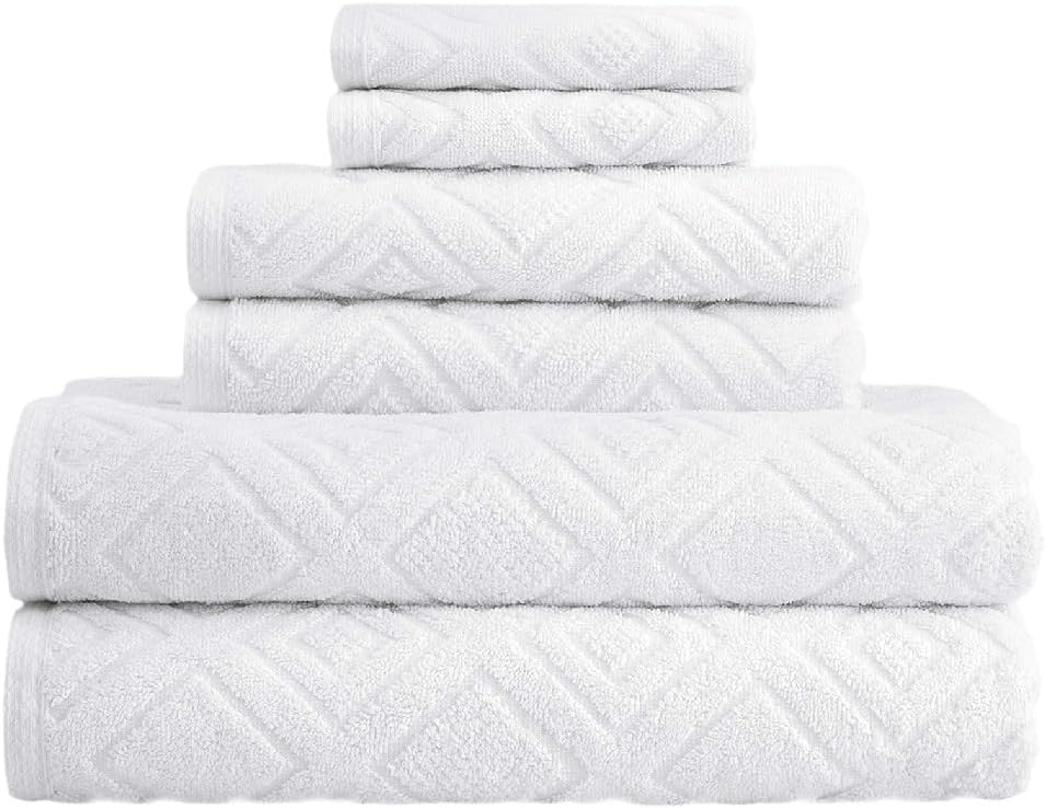 6 Piece Towel Set Bathroom Set Quick Drying Absorbent Bath Towel